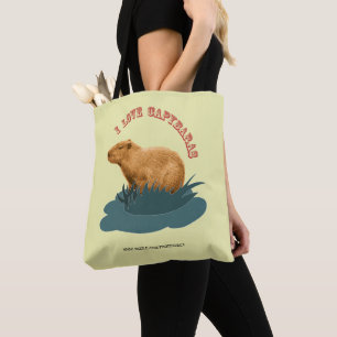 Bolsa Tote Eu amo capivaras