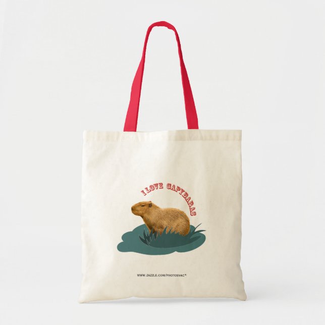 Bolsa Tote Eu amo capivaras (Frente)