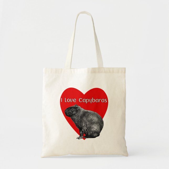 Bolsa Tote Eu Amo Capybaras (Frente)
