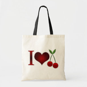 Bolsa Tote Eu amo cerejas