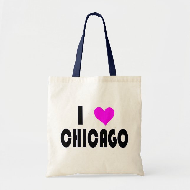 Bolsa Tote Eu amo Chicago (Frente)