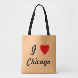 Bolsa Tote Eu amo Chicago
