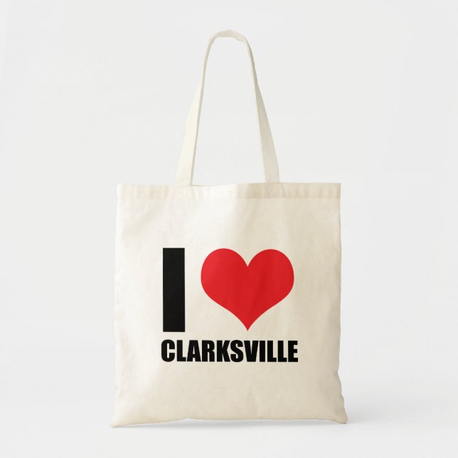 Bolsa Tote Eu amo Clarksville (Frente)