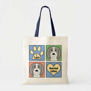 Bolsa Tote Eu amo Collies farpados
