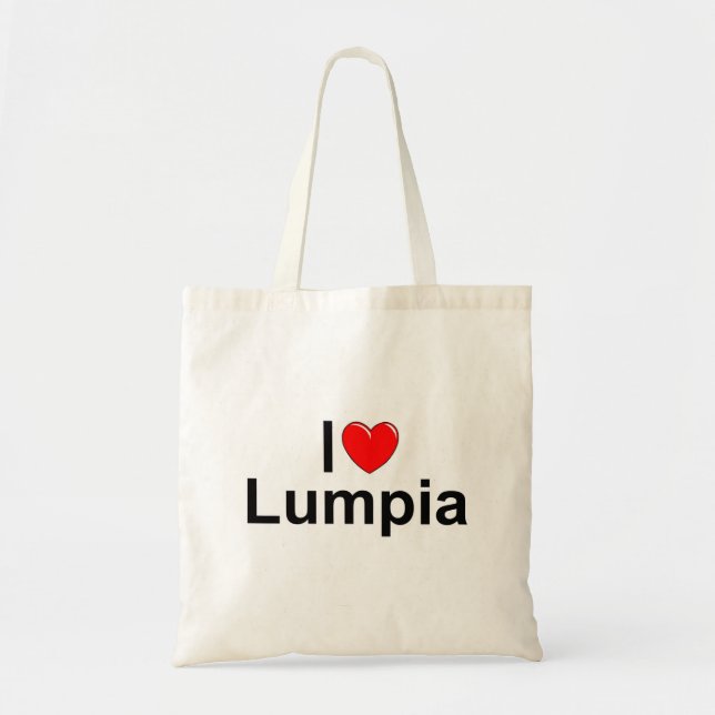 Bolsa Tote Eu amo (coração) Lumpia (Frente)