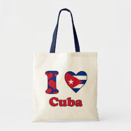 Bolsa Tote Eu amo Cuba