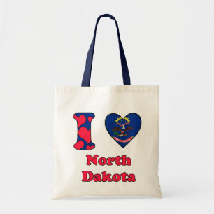 Bolsa Tote Eu amo Dakota do Norte