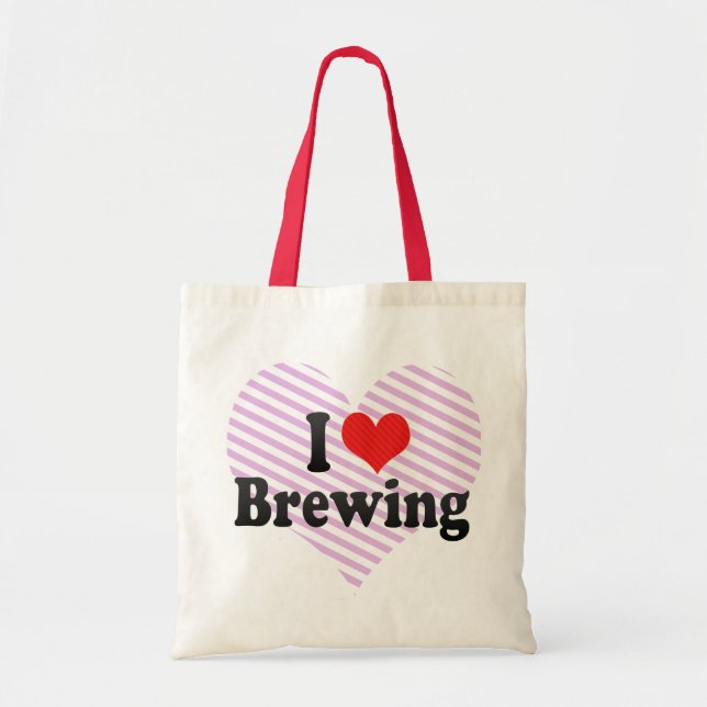 Bolsa Tote Eu amo fabricar cerveja (Frente)