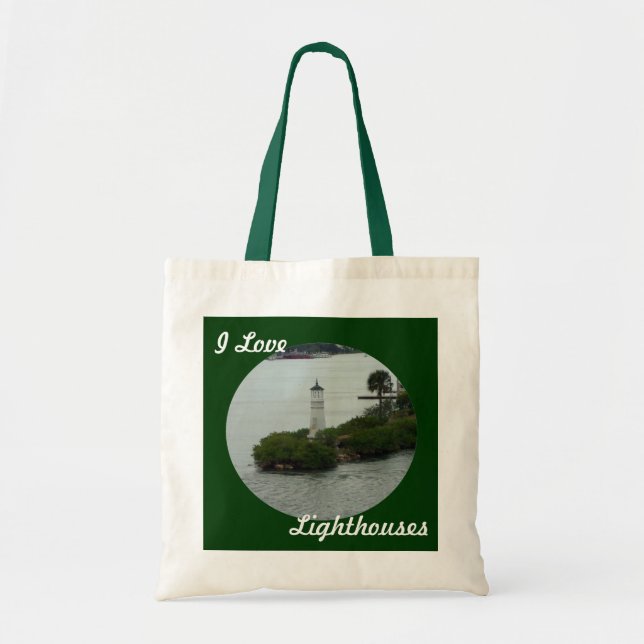 Bolsa Tote Eu amo faróis (Frente)