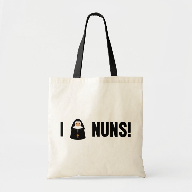 Bolsa Tote Eu Amo Freiras (Frente)