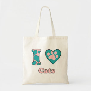 Bolsa Tote Eu amo gatos