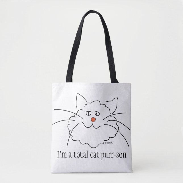 Bolsa Tote Eu Amo Gatos (Frente)