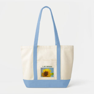 Bolsa Tote Eu amo jardinagem! Sacolas florais de girassol