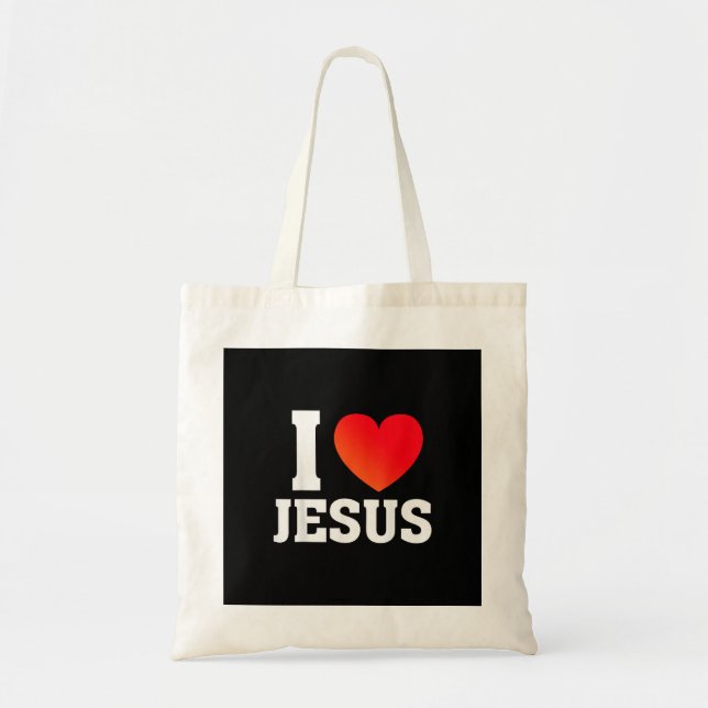 Bolsa Tote Eu Amo Jesus (Frente)