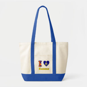 Bolsa Tote Eu amo Kansas