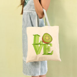 Bolsa Tote EU AMO KIWI (Frutas Kiwi/Berry Kiwi)
