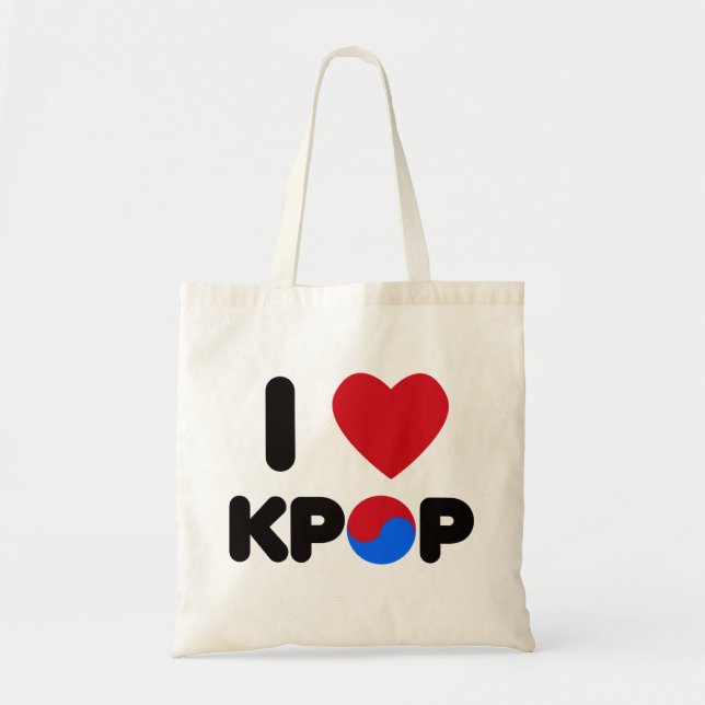 Bolsa Tote Eu Amo Kpop (Frente)
