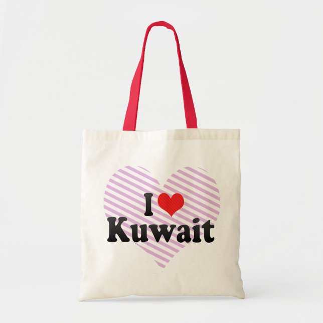 Bolsa Tote Eu amo Kuwait (Frente)