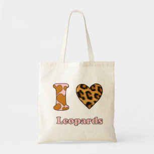 Bolsa Tote Eu amo Leopardos