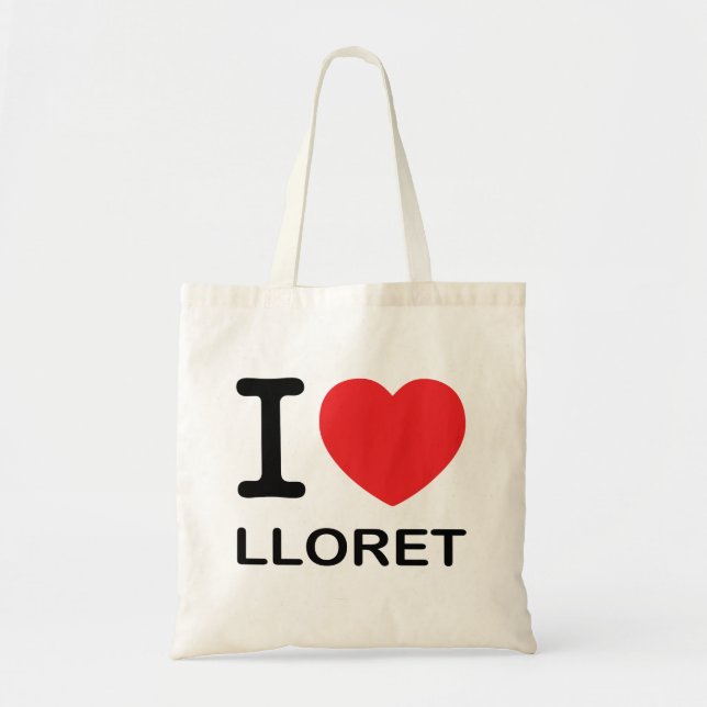 Bolsa Tote Eu amo Lloret - saco (Frente)