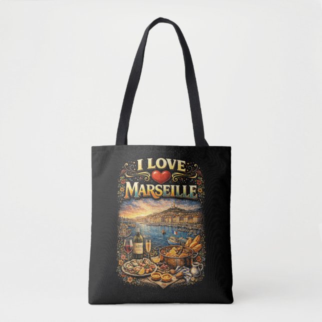 Bolsa Tote Eu amo Marselha (Frente)