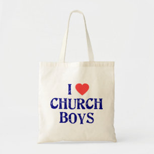 Bolsa Tote Eu amo meninos da igreja
