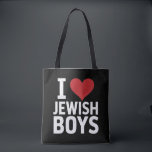 Bolsa Tote Eu Amo Meninos Judeus Eu Corto Meninos Judeus Hanu<br><div class="desc">Eu Amo Meninos Judeus Eu Corto Meninos Judeus Hanukkah</div>