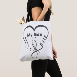 Bolsa Tote Eu Amo Meu Bae • Você = ♥