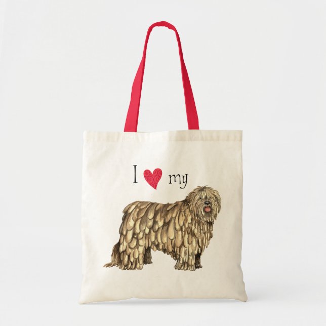 Bolsa Tote Eu amo meu Bergamasco (Frente)