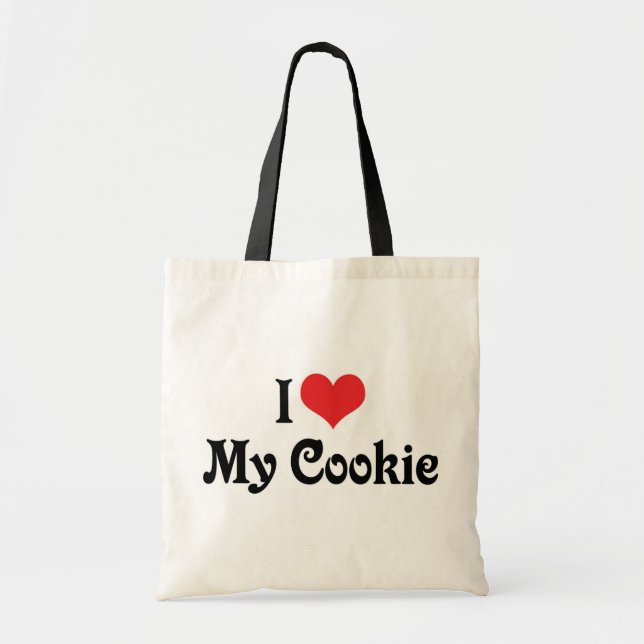Bolsa Tote Eu Amo Meu Biscoito (Frente)