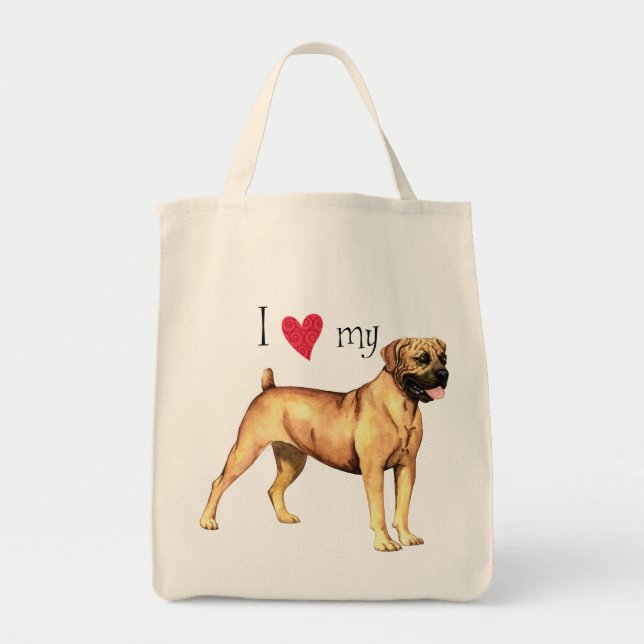 Bolsa Tote Eu amo meu Boerboel (Frente)