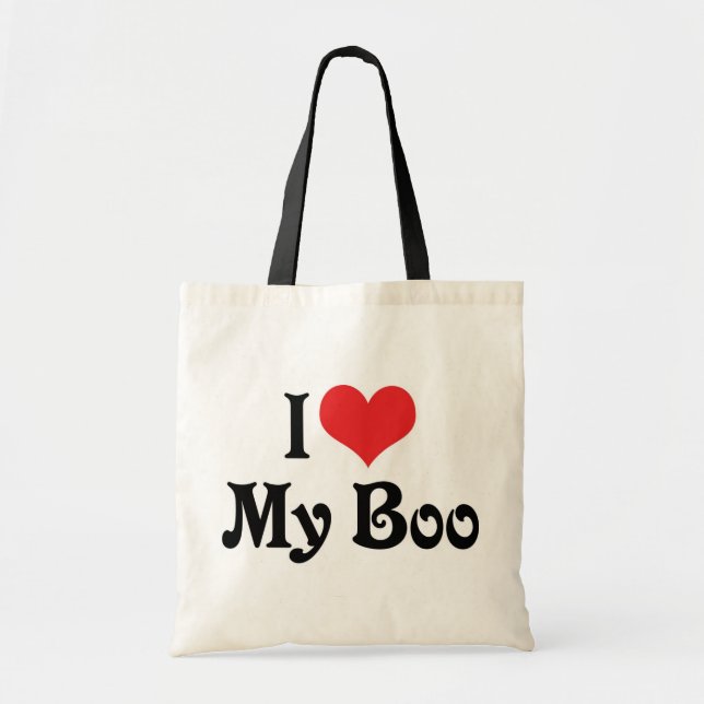 Bolsa Tote Eu Amo Meu Boo (Frente)