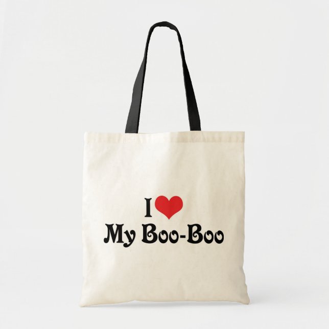 Bolsa Tote Eu Amo Meu Boo Boo (Frente)