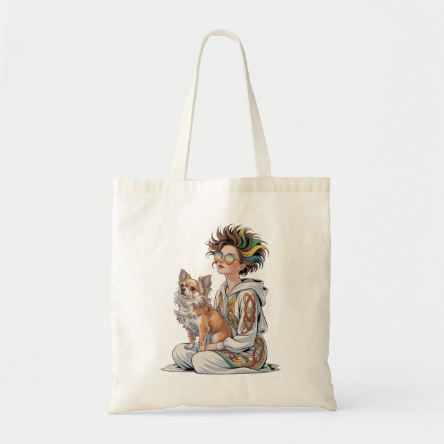 Bolsa Tote eu amo meu chihuahua (Frente)