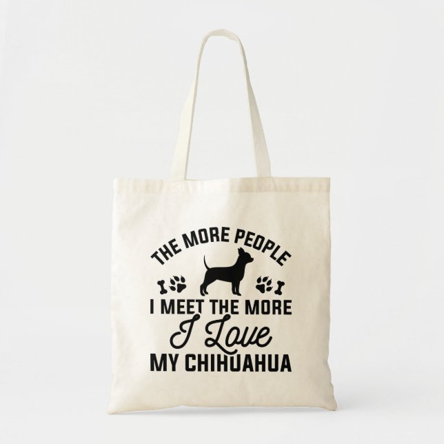 Bolsa Tote Eu Amo Meu Chihuahua (Frente)