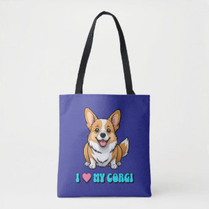 Bolsa Tote Eu Amo Meu Corgi
