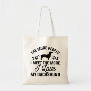 Bolsa Tote Eu Amo Meu Dachshund