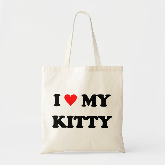 Bolsa Tote Eu Amo Meu Gatinho (Frente)