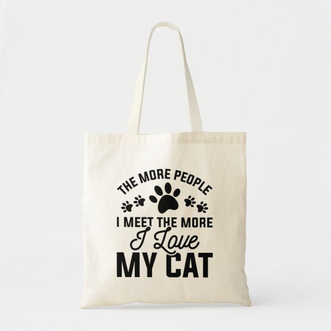 Bolsa Tote Eu Amo Meu Gato (Frente)