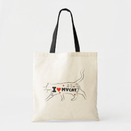 Bolsa Tote Eu Amo Meu Gato – Design Adorável para Amantes de