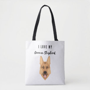 Bolsa Tote Eu Amo Meu German shepherd