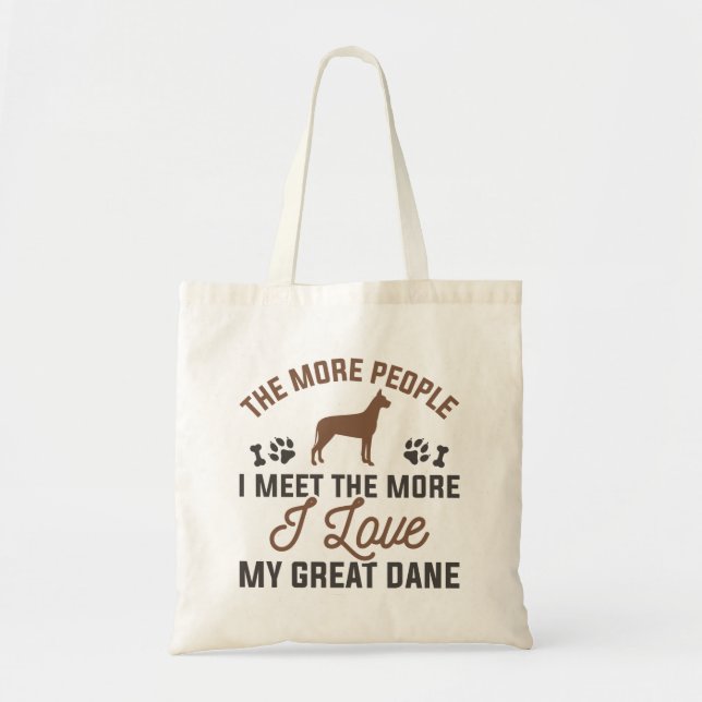 Bolsa Tote Eu Amo Meu Great Dane (Frente)