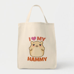Bolsa Tote Eu amo meu Hammy