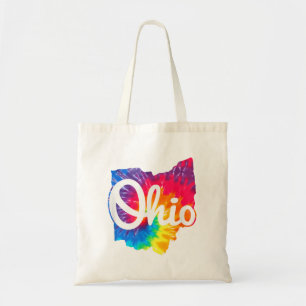 Bolsa Tote Eu Amo Meu Lar Ohio Script Tie Dye Ohio