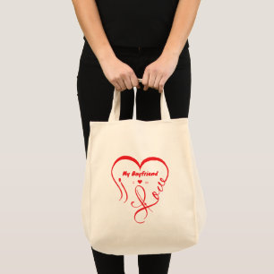 Bolsa Tote Eu Amo Meu Namorado Eu ♥ Nós