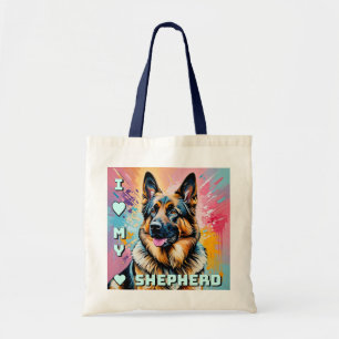 Bolsa Tote Eu amo meu Pastor Alemão