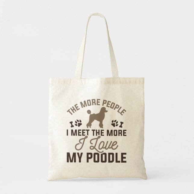 Bolsa Tote Eu Amo Meu Poodle (Frente)