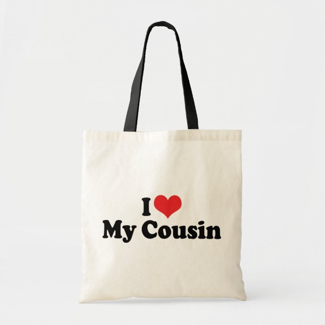Bolsa Tote Eu Amo Meu Primo (Frente)