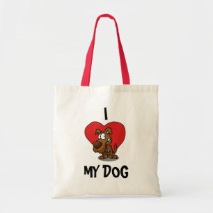 Bolsa Tote Eu amo meu saco do cão