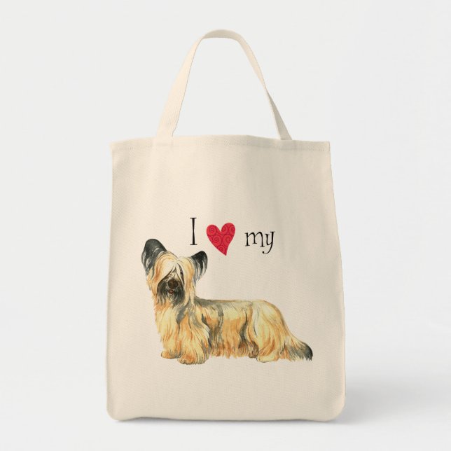 Bolsa Tote Eu amo meu Skye Terrier (Frente)